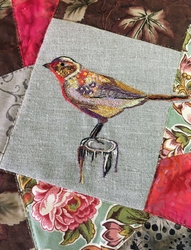 Workshop stempelen, kleuren en borduren op stof