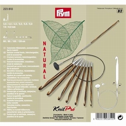 Tunische haaknaaldenset, naturel, Prym KnitPro