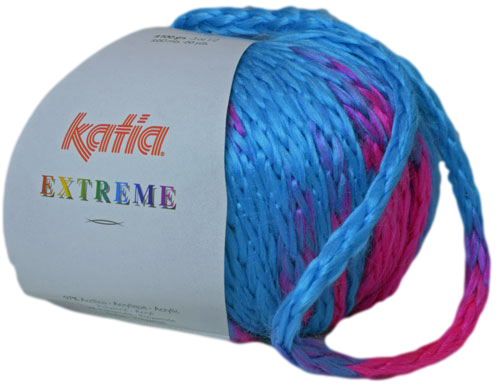 Katia Extreme turquoise - fuchsiaroze 64