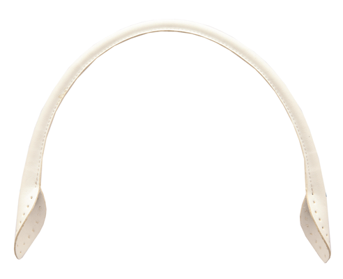 Tasbeugels kunstleder KnitPro, wit, 40 cm.