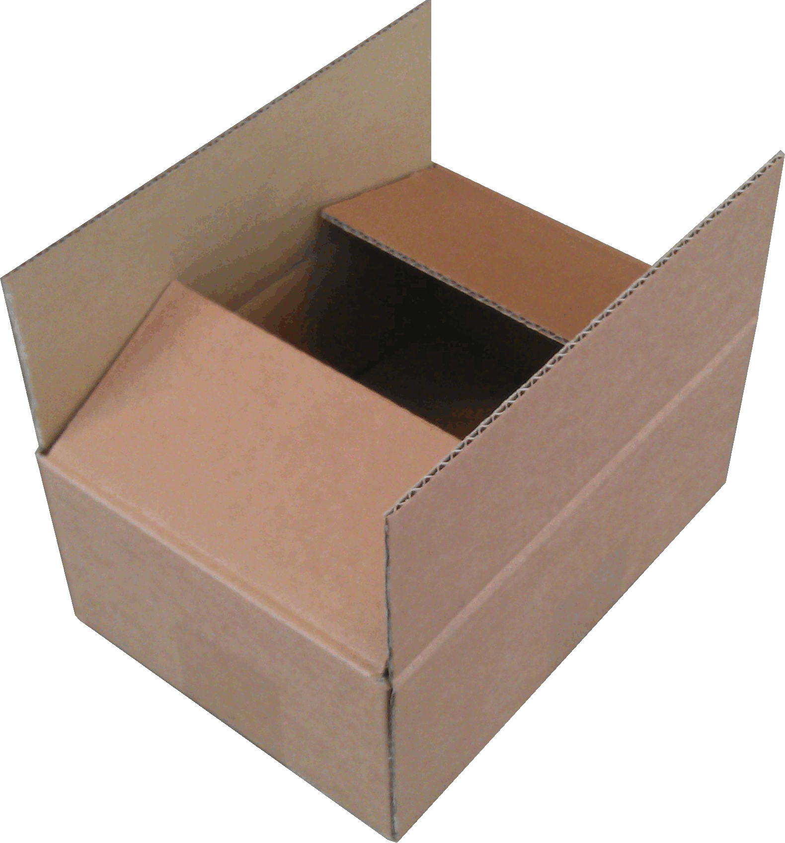 Kartonnen doos. 247x188x235 mm, 4 mm dik, bruin karton