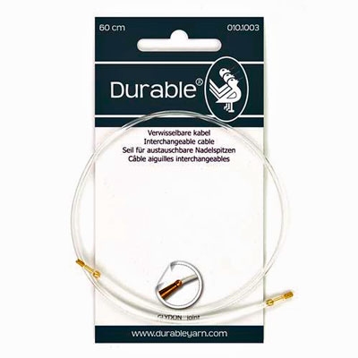 Verwisselbare kabel voor Tunische haaknaald Durable 60 cm.