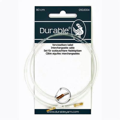 Verwisselbare kabel voor Tunische haaknaald Durable 80 cm.
